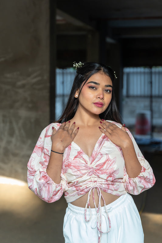 Printed Tieup Croptop