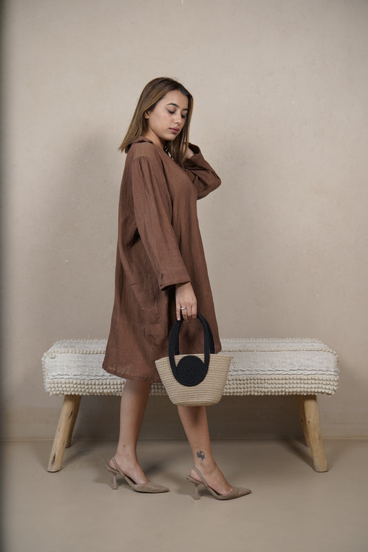 Brown shirt Dress