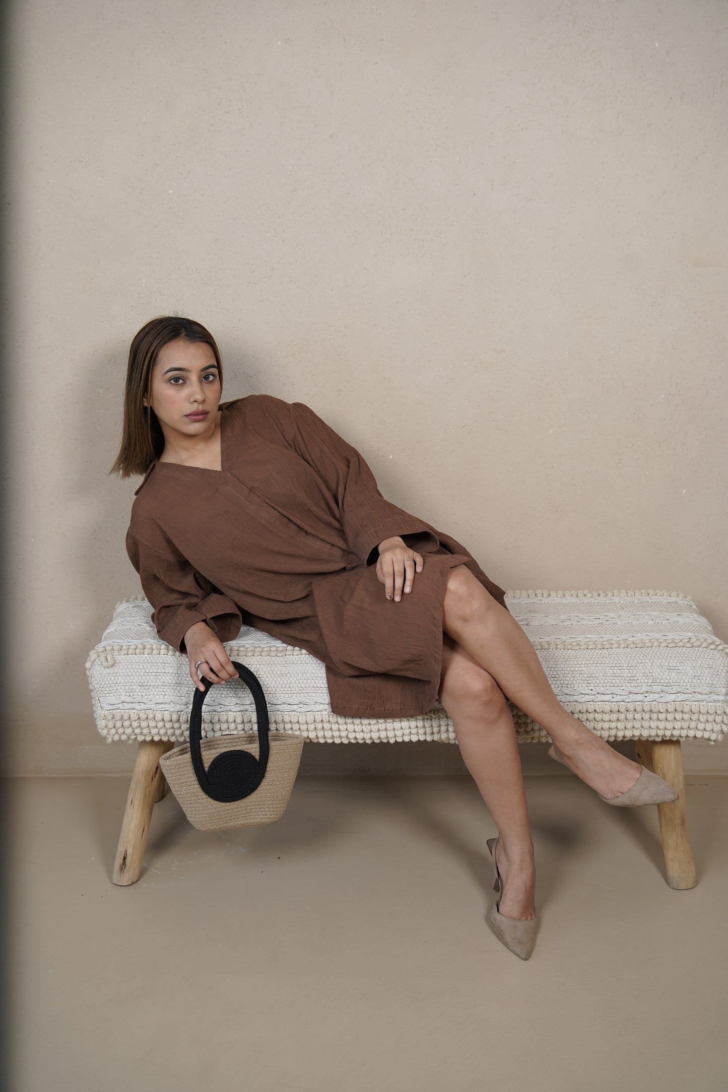 Brown shirt Dress